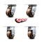 Service Caster 4 Inch High Temp Phenolic Caster Set with Roller Bearings 2 Swivel 2 Rigid SCC SCC-35S420-PHRHT-2-R-2 - alternate 4